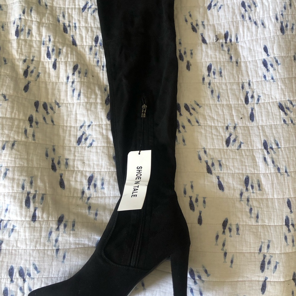 Black Over-The-Knee High Heel Boot